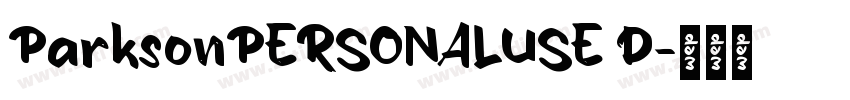 ParksonPERSONALUSE D字体转换